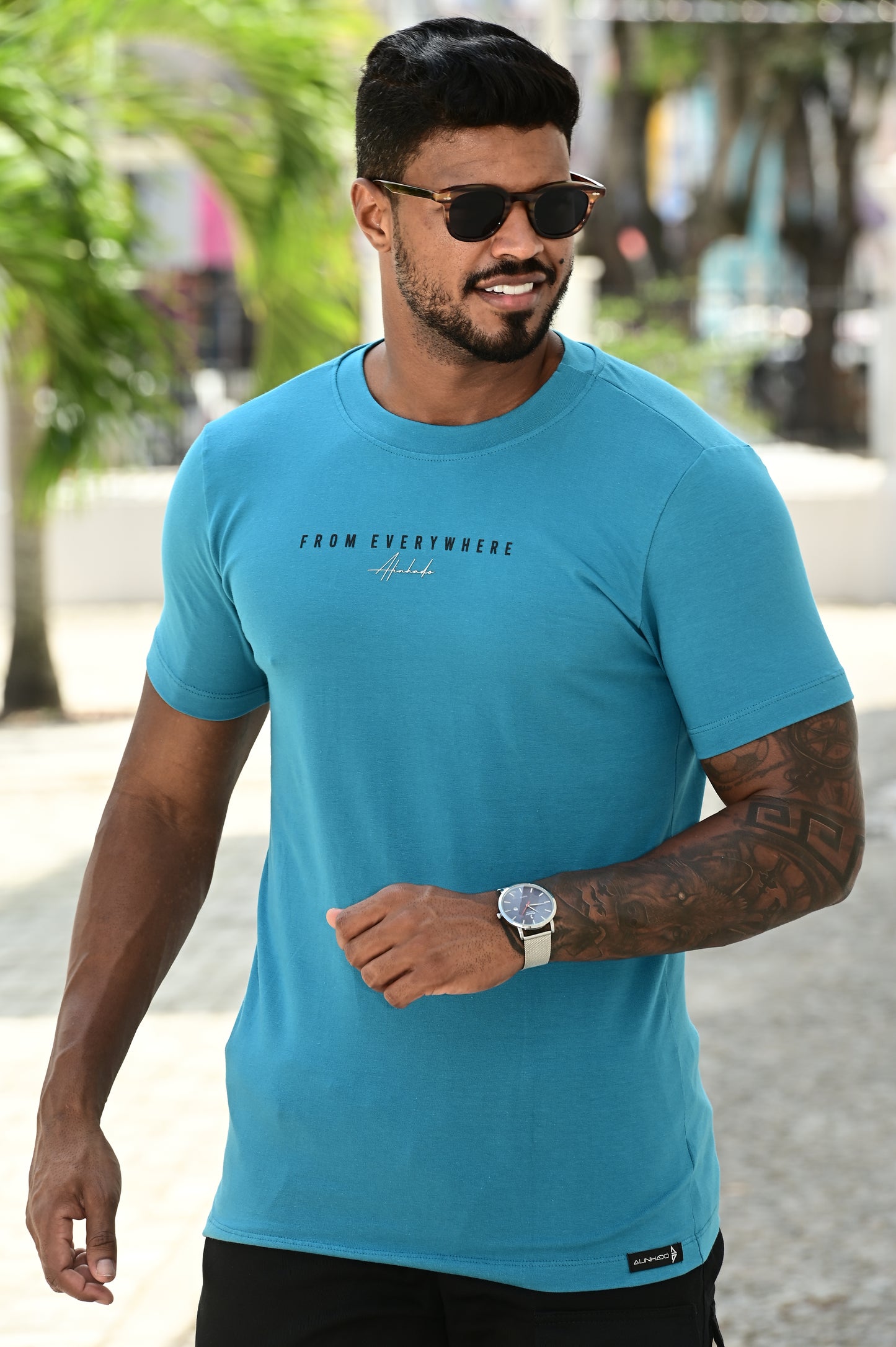 Camisa Long malha peruana modelo slim