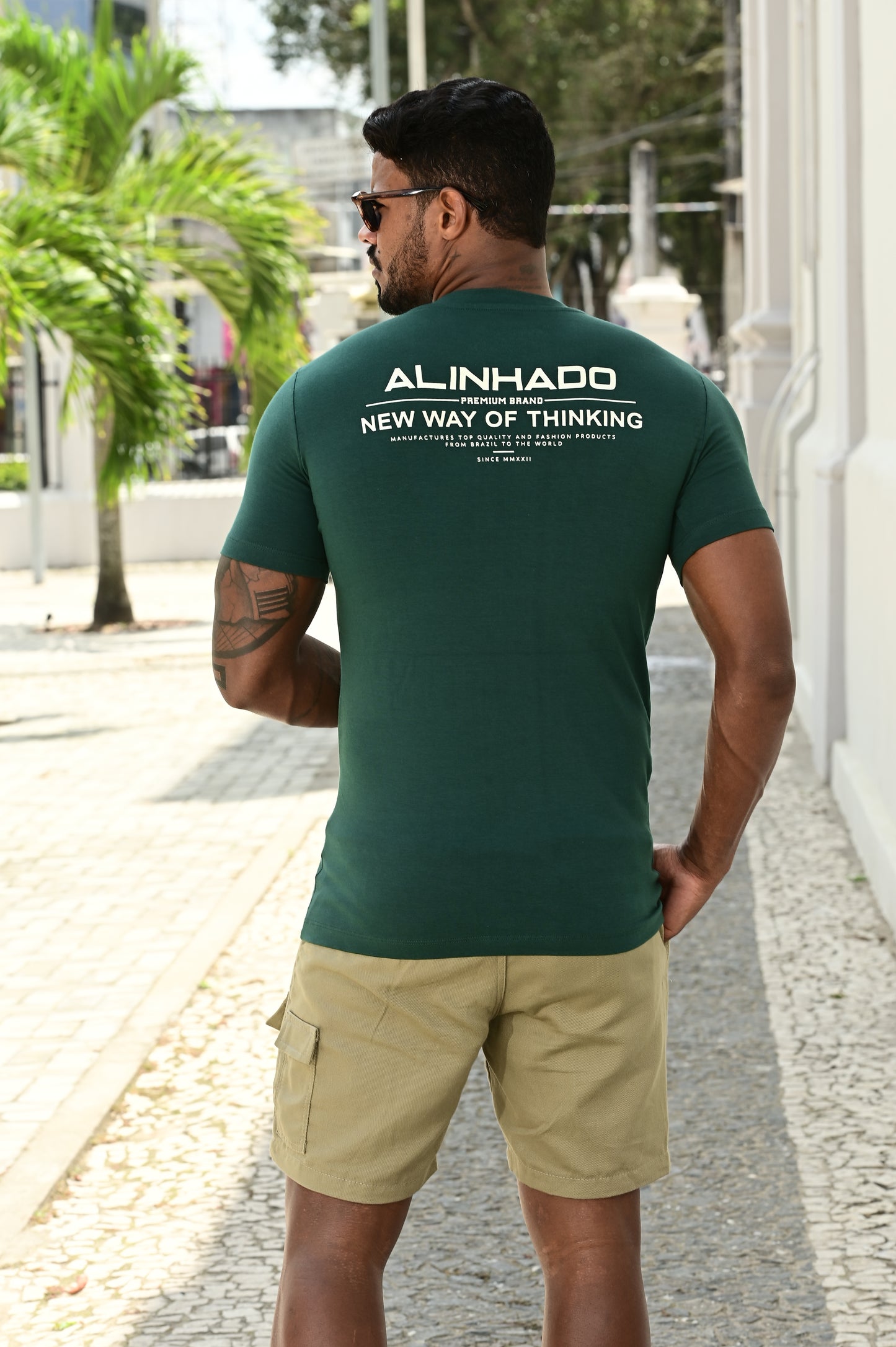 Camisa Long malha peruana modelo slim